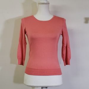 Banana Republic Pink Silk Cotton Stretchy sweater